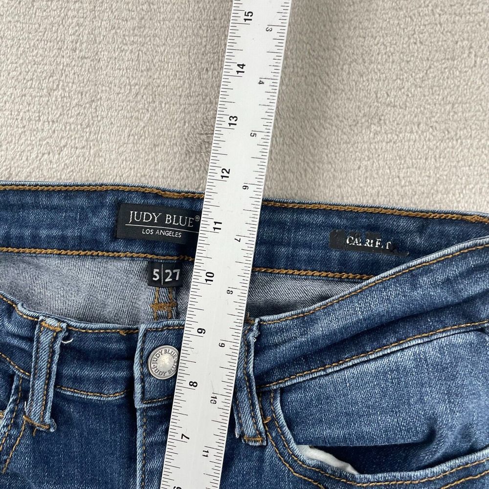 Judy Blue‎ Capri Fit Jeans Women 5/27 Blue Wash Straight Leg Stretch JB82154DK - Picture 7 of 9